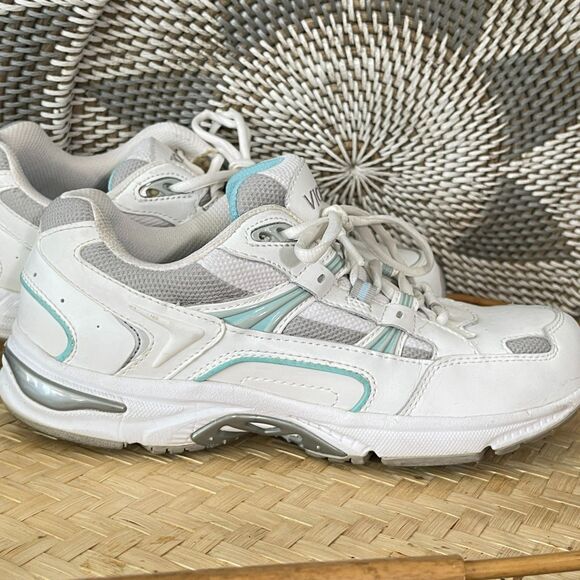 Vionic Walker Classic White Aqua Leather Walking Shoes Size 8.5 - Picture 10 of 14